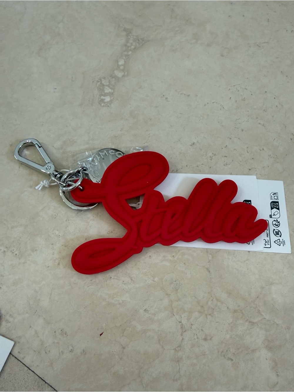 Stella McCartney Bright Red keychain